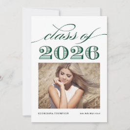 Green Vintag Class 2025 Foto Abschluss Ankündigung