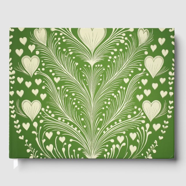 Green Vintag Lithograph #4 Digitale Kunst Gästebuch (Vorderseite)