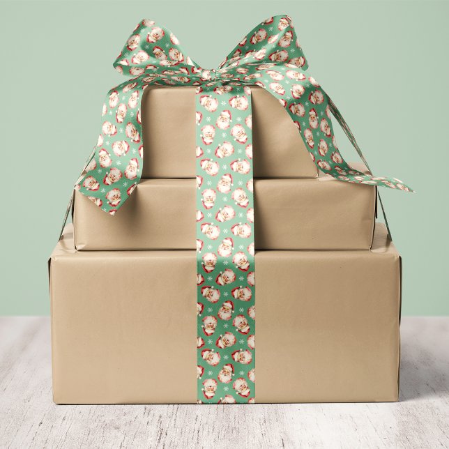 Green Vintag Retro Weihnachten Weihnachten Satinband (Von Creator hochgeladen)