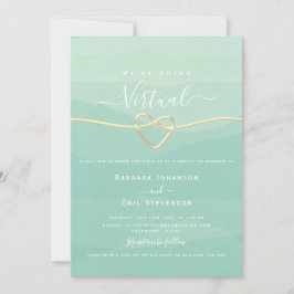 Green Virtual Wedding Einladung