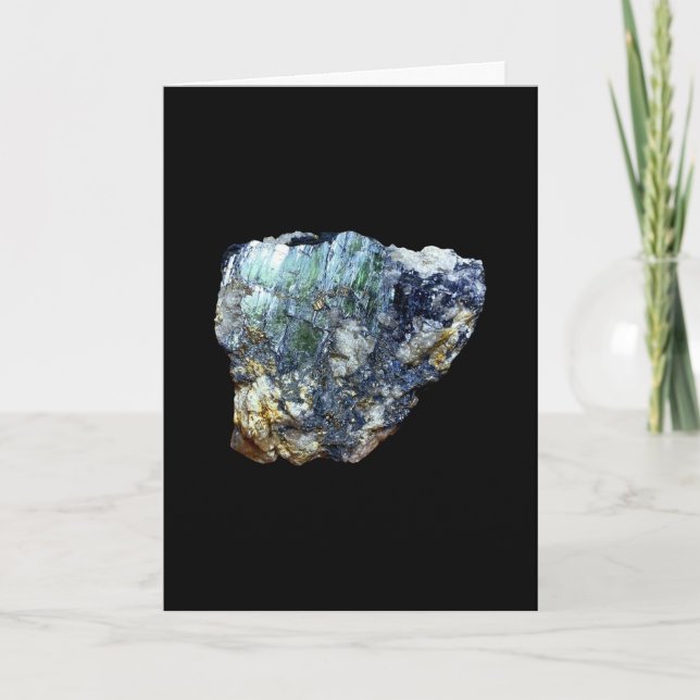 Green Vivianite Crystal Add Text Card Karte (Vorderseite)