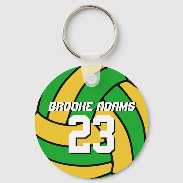 Green Volleyball Sportteam Brasilien Schlüsselanhä Schlüsselanhänger (Vorderseite)