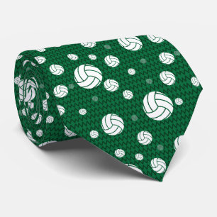 Green Volleyball Zickzack Gemustert Krawatte