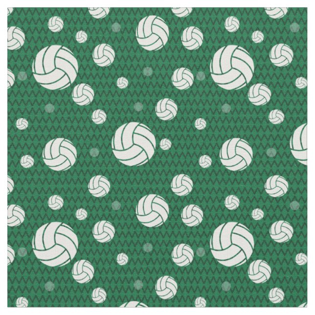 Green Volleyball Zickzack Gemustert Stoff (Nahaufnahme)