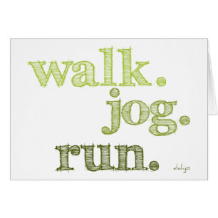 GREEN WALK JOG RUN (Schriftart SCHATTEN)