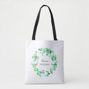 Green Wappen Individuelle Name Weddings Bridesmaid Tasche
