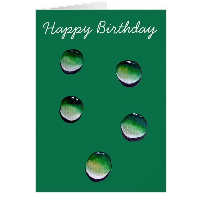 Green water drops water art (Vorne)