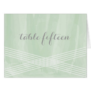 Green Watercolor Deko Tischnummer