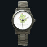 GREEN WATERCOLOR DESERT CACTUS SAVE THE DATE GIFT ARMBANDUHR<br><div class="desc">Wenn Sie weitere Anpassungen oder andere passende Artikel benötigen,  kontaktieren Sie mich bitte unter info@yellowfebstudio.com</div>