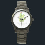 GREEN WATERCOLOR DESERT CACTUS SAVE THE DATE GIFT ARMBANDUHR<br><div class="desc">Wenn Sie weitere Anpassungen oder andere passende Artikel benötigen,  kontaktieren Sie mich bitte unter info@yellowfebstudio.com</div>