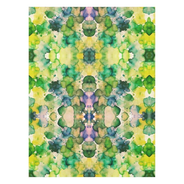 Green Watercolor Fusion  Tischdecke (Vorderseite)