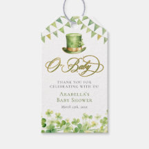 Green Watercolor Kleeblatt Babydusche