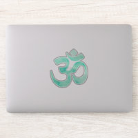 Green Watercolor Om Symbol