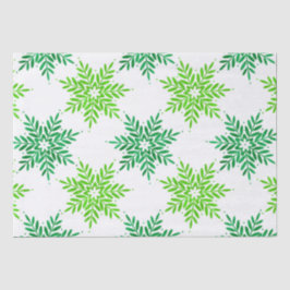 Green Watercolor Snowflake Muster Seidenpapier