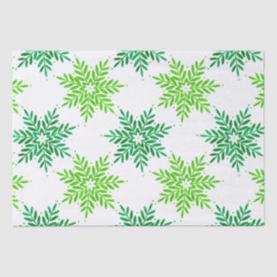 Green Watercolor Snowflake Muster Seidenpapier
