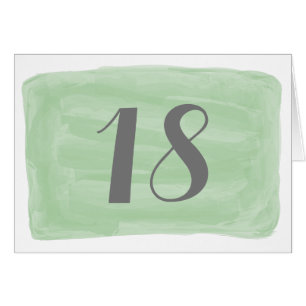Green Watercolor-Tischnummer