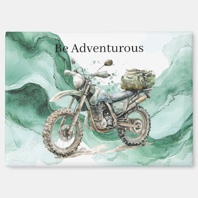 Green Wave Motorcycle Be Adventurous Magnet (Vorderseite)