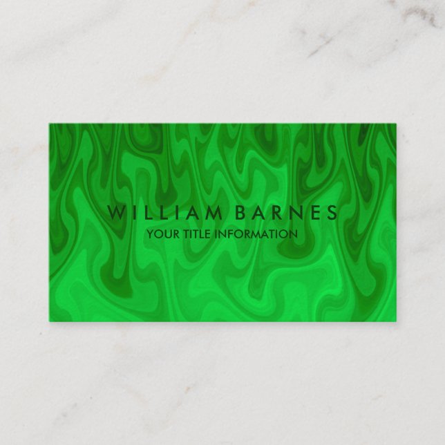 Green Waves Business Card Visitenkarte (Vorderseite)
