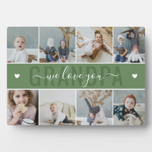 Green We Liebe You Opa FotoCollage Fotoplatte