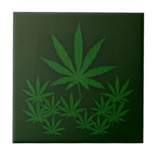 Green Weed Fliese