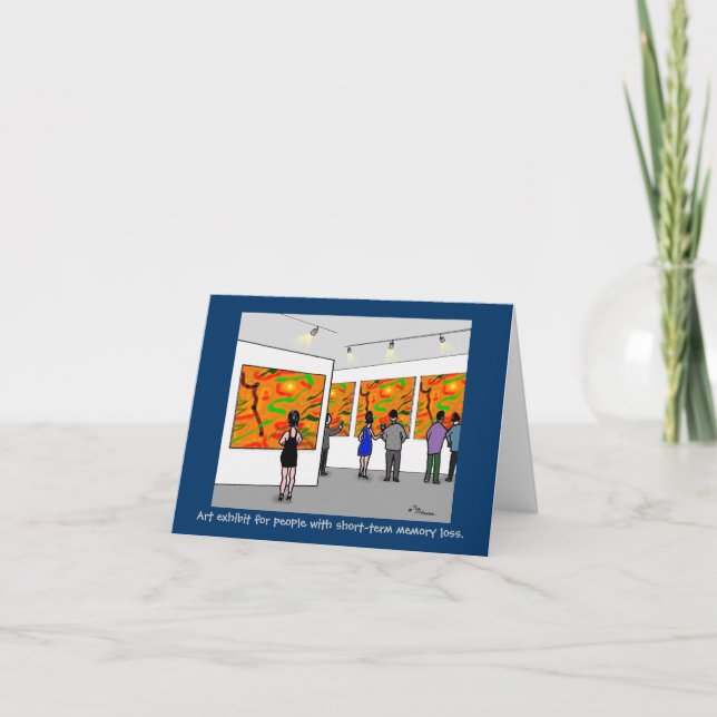 Green Weenii "Art Exhibit" Note Card Karte (Vorderseite)