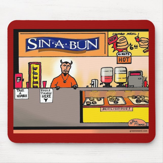 Green Weenii "Sin-A-Bun" Mousepad (Vorne)