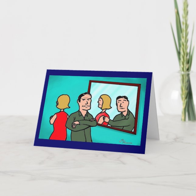 Green Weenii "Time to Reflection" Grußkarte Karte (Vorderseite)