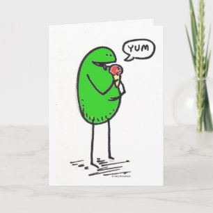 Green Weenii "Yum" Grußkarte Karte