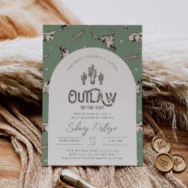 Green Western Baby Shower Invitation Einladung