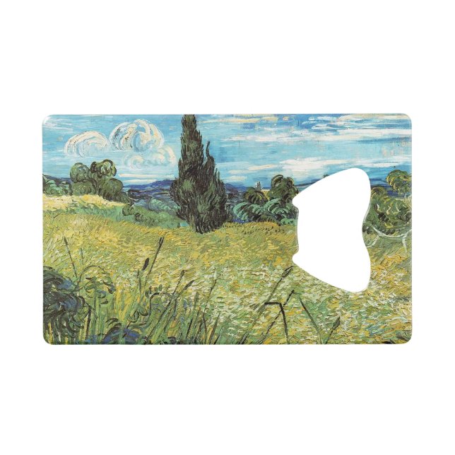 Green Wheat Field Vincent van Gogh Geldbeutel Flaschenöffner (Vorderseite (Horizontal))