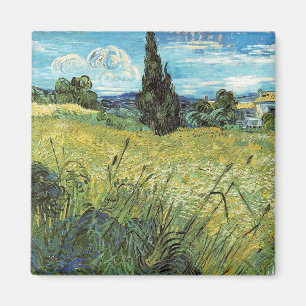 Green Wheat Field Vincent van Gogh Magnet