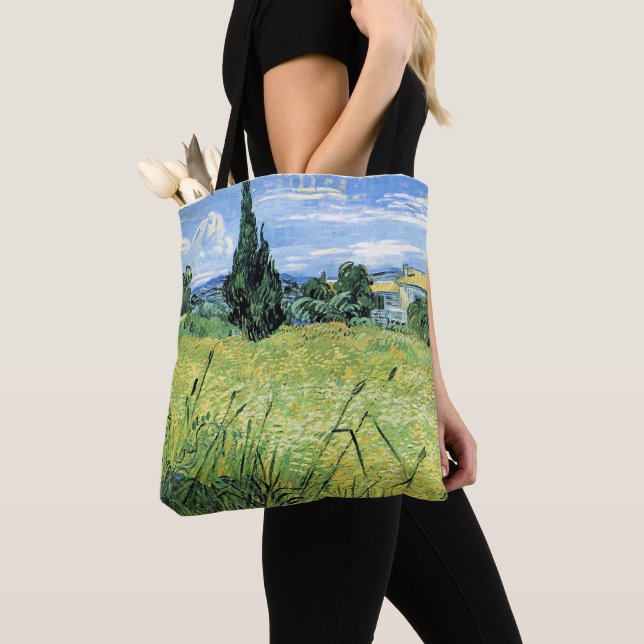 Green Wheatfield with Cypress, Tasche (Von Nahem)
