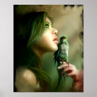 Green Whisper Leinwand & Prints Poster