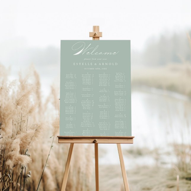 Green White Alphabeating Chart Poster (Von Creator hochgeladen)