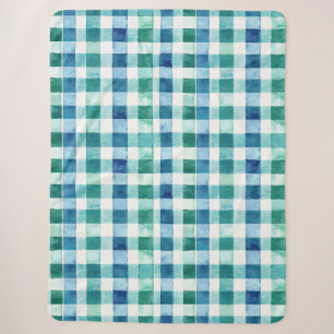 Green White Blue Kariert Stripes Weihnachten Sherpadecke