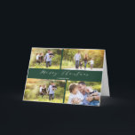 Green White Calligraphy Christmas Faltcard Feiertagskarte<br><div class="desc">Green White Calligraphy Christmas Folded Card This folded Christmas foto card is green with a modern calligraphy Christmas greeting. It feofour fotogras and a bold green sektion inside. This is a sweet way to send your Christmas greeting to friends and family for the Christmas season.</div>