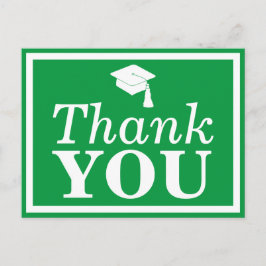 Green White Cap Danke Postkarte