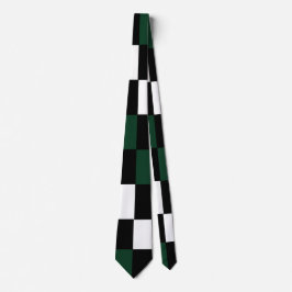 Green White Checkerboard Neck Tie Krawatte