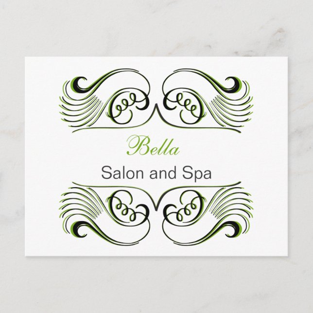 green white Chic Business Merci Cartes (Devant)