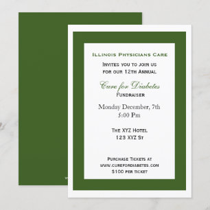 green white classe Corporate party Invitation