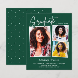 Green White Girl 3 Foto Abschluss Celebration