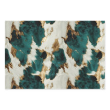 Green White Gold Leopard