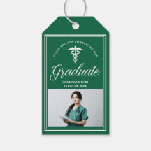 Green White Medical School Photo Graduation Party