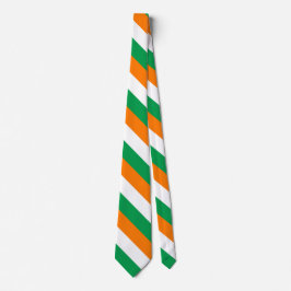 Green White Orange Flag of Ireland Krawatte