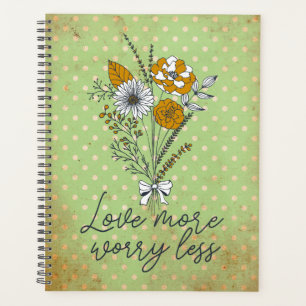Green & White Polka Dot "Liebe macht sich weniger Planer