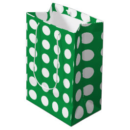 Green White Polka Dot Niedlich Girly Mittlere Geschenktüte