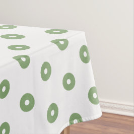 Green White Polka Dots Tischdecke