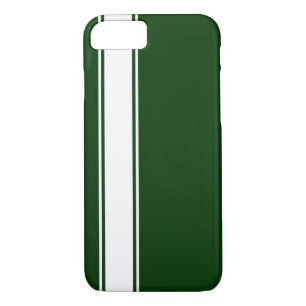 Green & White Team Jersey Stripe iPhone 7 Fall iPhone 8/7 Hülle