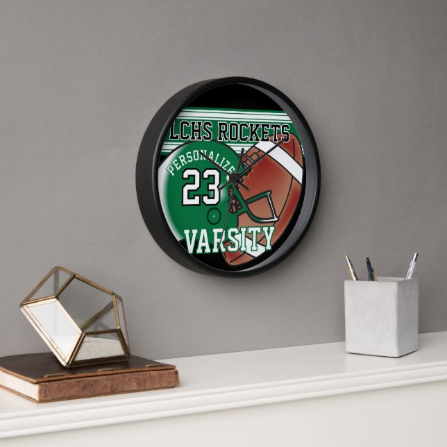 Green, White und Black Football Jersey | BEDÜRFTIG Uhr (Büro)