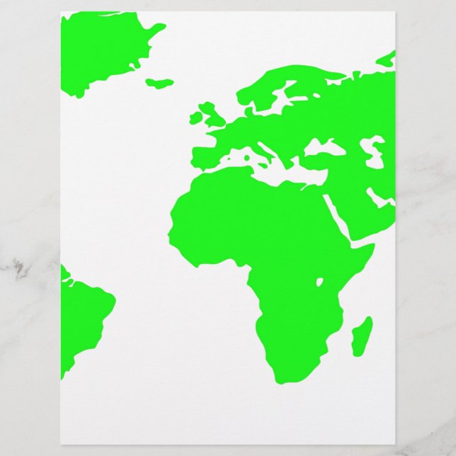 Green White World Map (Vorderseite)